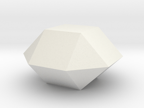 28. Square Orthobicupola - 1in in White Natural Versatile Plastic
