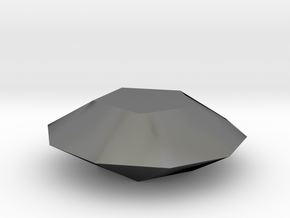 30. Pentagonal Orthobicupola - 10mm in Polished Silver