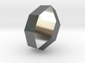 35. Elongated Triangular Orthobicupola - 10mm in Polished Silver