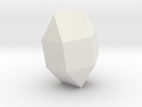 36. Elongated Triangular Gyrobicupola - 1in in White Natural Versatile Plastic