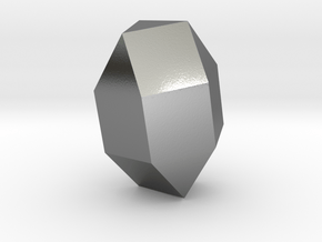 36. Elongated Triangular Gyrobicupola - 10mm in Polished Silver