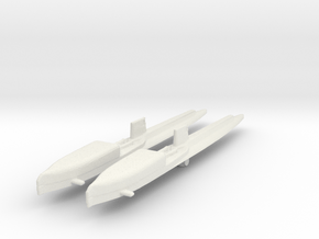 USS Grayback SSG-574 waterline in White Natural Versatile Plastic: 1:1200