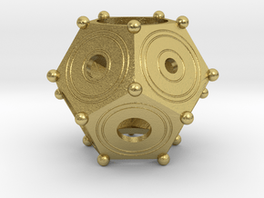 Roman dodecahedron in Natural Brass
