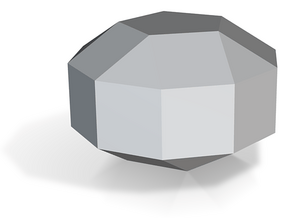 39. Elongated Pentagonal Gyrobicupola - 10mm in Tan Fine Detail Plastic