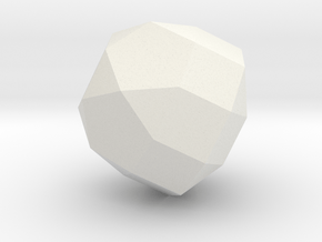 40. Elongated Pentagonal Orthocupolarotunda - 1in in White Natural Versatile Plastic