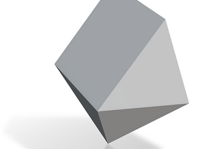 49. Augmented Triangular Prism - 10mm in Tan Fine Detail Plastic