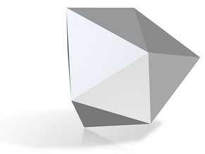 51. Triaugmented Triangular Prism - 10mm in Tan Fine Detail Plastic