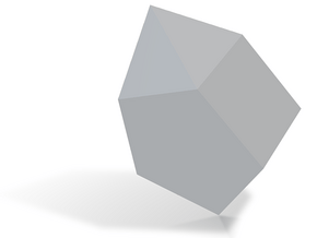 52. Augmented Pentagonal Prism - 10mm in Tan Fine Detail Plastic