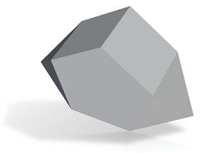 53. Biaugmented Pentagonal Prism - 1in in Tan Fine Detail Plastic