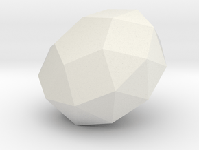 46. Gyroelongated Pentagonal Bicupola - 1in in White Natural Versatile Plastic