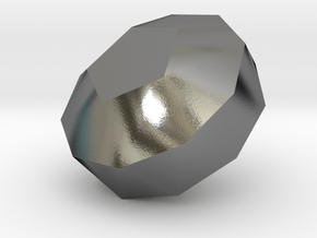 46. Gyroelongated Pentagonal Bicupola - 10mm in Polished Silver