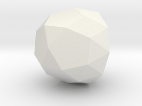 47. Gyroelongated Pentagonal Cupolarotunda - 1in in White Natural Versatile Plastic