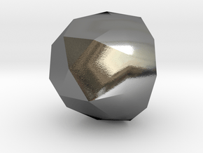 47. Gyroelongated Pentagonal Cupolarotunda - 10mm in Polished Silver