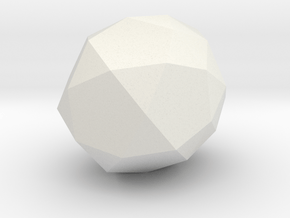 48. Gyroelongated Pentagonal Birotunda - 1in in White Natural Versatile Plastic