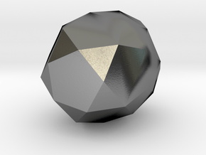 48. Gyroelongated Pentagonal Birotunda - 10mm in Polished Silver
