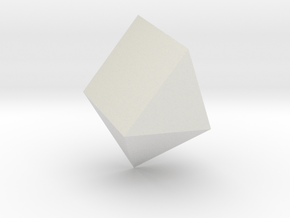 49. Augmented Triangular Prism - 1in in White Natural Versatile Plastic