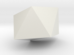 50. Biaugmented Triangular Prism - 1in in White Natural Versatile Plastic