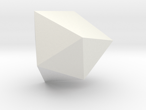 51. Triaugmented Triangular Prism - 1in in White Natural Versatile Plastic