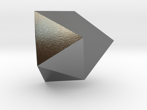 51. Triaugmented Triangular Prism - 10mm in Polished Silver
