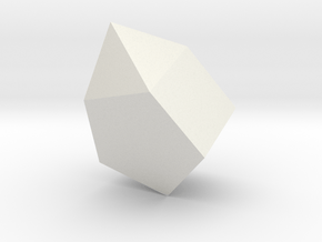 52. Augmented Pentagonal Prism - 1in in White Natural Versatile Plastic