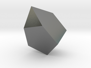 52. Augmented Pentagonal Prism - 10mm in Polished Silver
