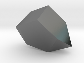 53. Biaugmented Pentagonal Prism - 10mm in Polished Silver