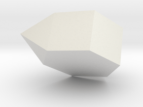 54. Augmented Hexagonal Prism - 1in in White Natural Versatile Plastic