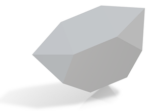 57. Triaugmented Hexagonal Prism - 10mm in Tan Fine Detail Plastic