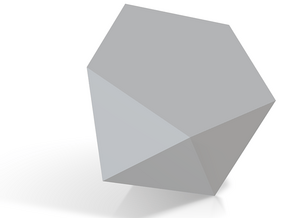 62. Metabidiminished Icosahedron - 10mm in Tan Fine Detail Plastic