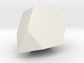 55. Parabiaugmented Hexagonal Prism - 1in in White Natural Versatile Plastic