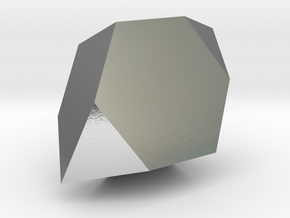 55. Parabiaugmented Hexagonal Prism - 10mm in Polished Silver