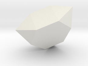 57. Triaugmented Hexagonal Prism - 1in in White Natural Versatile Plastic