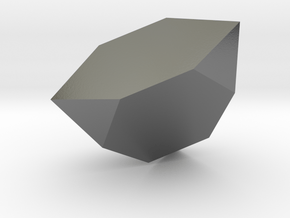 57. Triaugmented Hexagonal Prism - 10mm in Polished Silver
