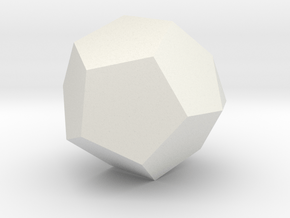 58. Augmented Dodecahedron - 1in in White Natural Versatile Plastic