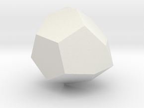 60. Metabiaugmented Dodecahedron - 1in in White Natural Versatile Plastic