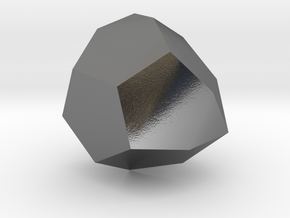60. Metabiaugmented Dodecahedron - 10mm in Polished Silver