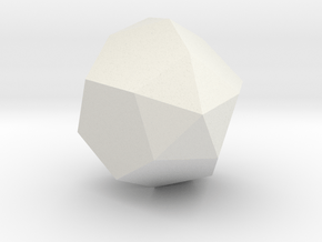 61. Triaugmented Dodecahedron - 1in in White Natural Versatile Plastic