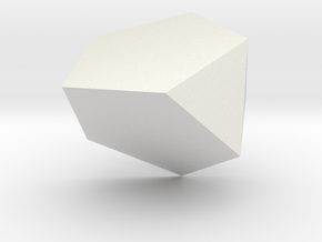 63. Tridiminished Icosahedron - 1in in White Natural Versatile Plastic