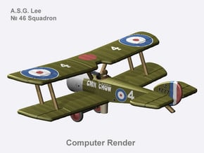 Arthur Gould Lee Sopwith Pup (full color) in Natural Full Color Nylon 12 (MJF)