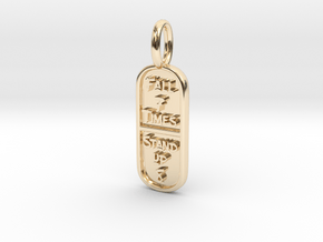 Fall 7 Times Stand Up 8 pendant in 14k Gold Plated Brass