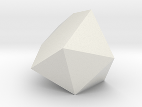 64. Augmented Tridiminished Icosahedron - 1in in White Natural Versatile Plastic