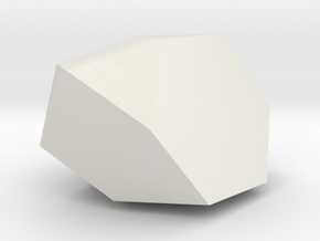 65. Augmented Truncated Tetrahedron - 1in in White Natural Versatile Plastic