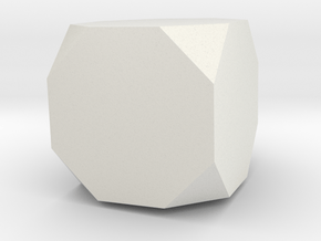 66. Augmented Truncated Cube - 1in in White Natural Versatile Plastic