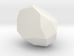 67. Biaugmented Truncated Cube - 1in in White Natural Versatile Plastic
