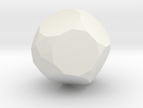 68. Augmented Truncated Dodecahedron - 1in in White Natural Versatile Plastic