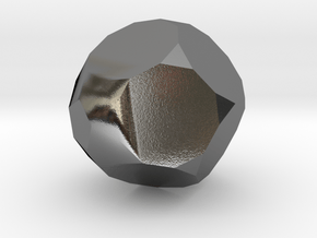 68. Augmented Truncated Dodecahedron - 10mm in Polished Silver