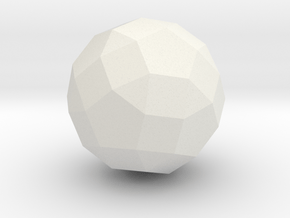 72. Gyrate Rhombicosidodecahedron - 1in in White Natural Versatile Plastic