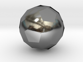 72. Gyrate Rhombicosidodecahedron - 10mm in Polished Silver