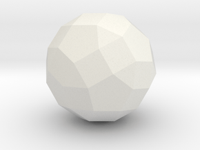 73. Parabigyrate Rhombicosidodecahedron - 1in in White Natural Versatile Plastic