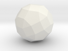 74. Metabigyrate Rhombicosidodecahedron - 1in in White Natural Versatile Plastic